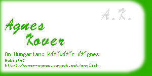 agnes kover business card